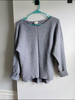 Cyrus Pale Blue Ribbed Sweater